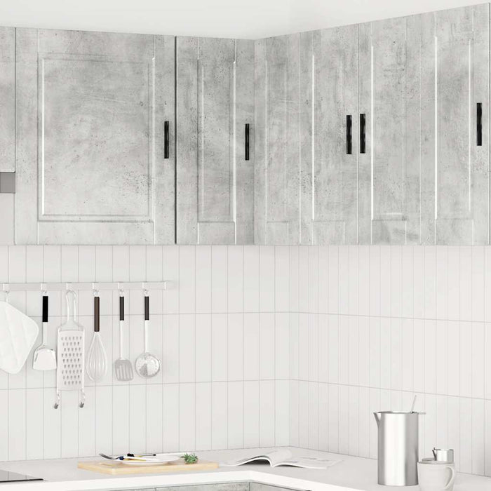 vidaXL Pensile da Cucina ad Angolo Porto Grigio Cemento in Truciolato