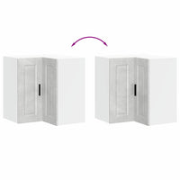 vidaXL Pensile da Cucina ad Angolo Porto Grigio Cemento in Truciolato