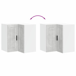 vidaXL Pensile da Cucina ad Angolo Porto Grigio Cemento in Truciolato