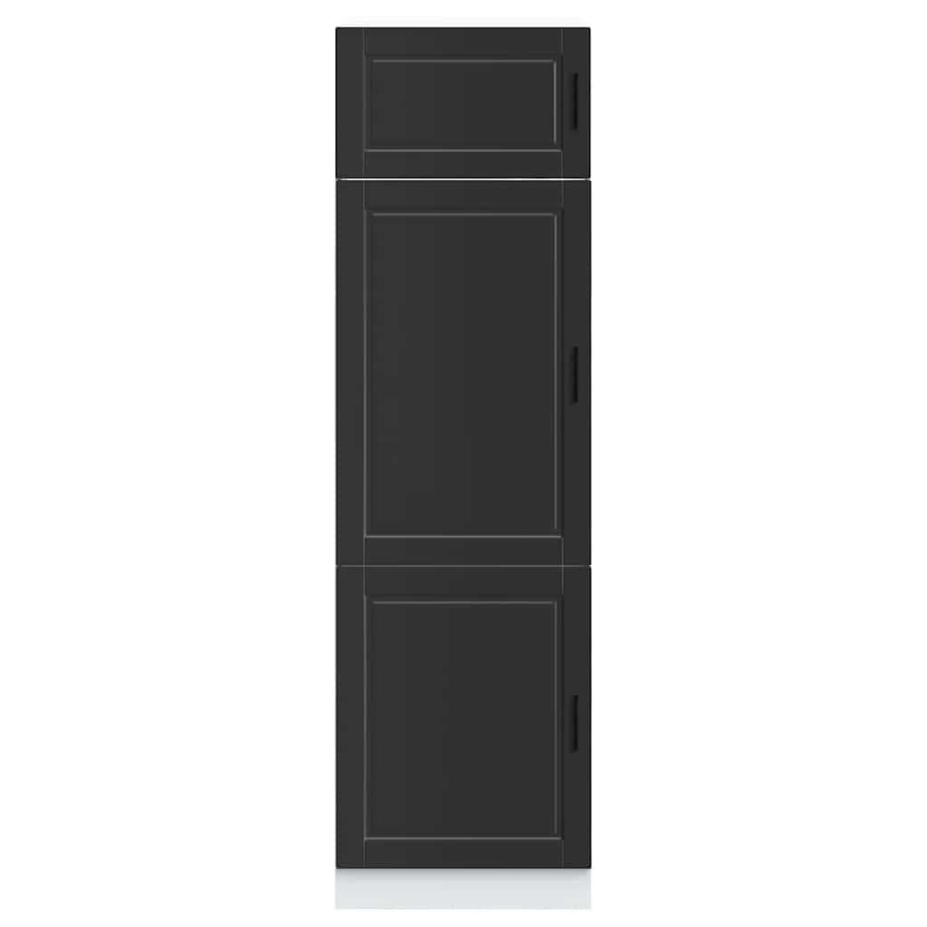 Armadio da Cucina-Credenza da Cucina Porto Nero in Legno Multistrato