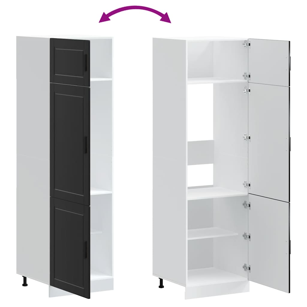 vidaXL Armadio da Cucina Porto Nero in Legno Multistrato