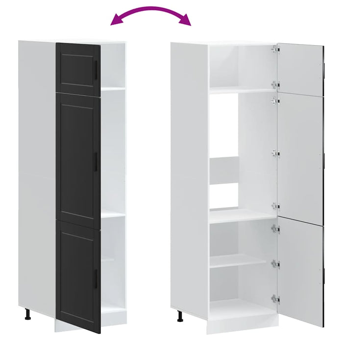 vidaXL Armadio da Cucina Porto Nero in Legno Multistrato