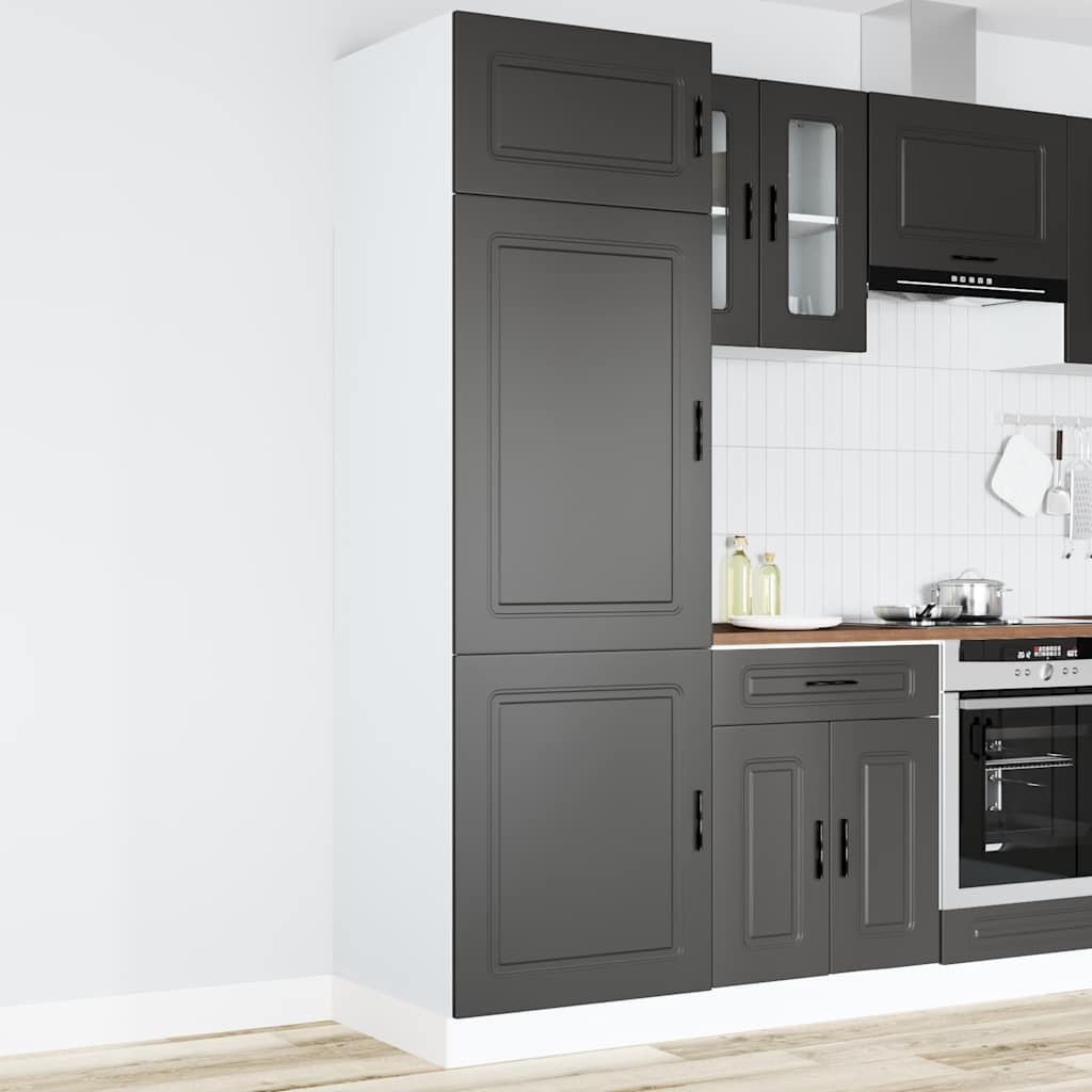 Armadio da Cucina Porto Nero in Legno Multistrato 854108