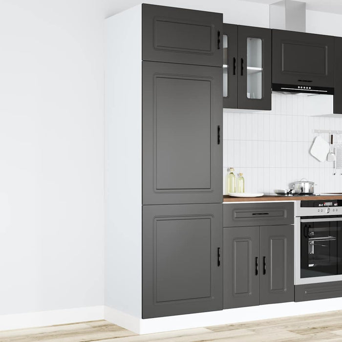 Armadio da Cucina Porto Nero in Legno Multistrato 854108