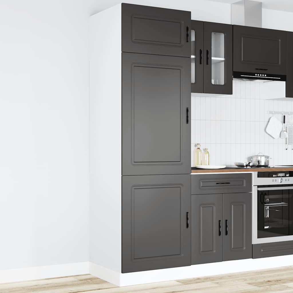 vidaXL Armadio da Cucina Porto Nero in Legno Multistrato