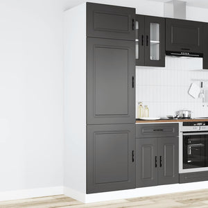 vidaXL Armadio da Cucina Porto Nero in Legno Multistrato