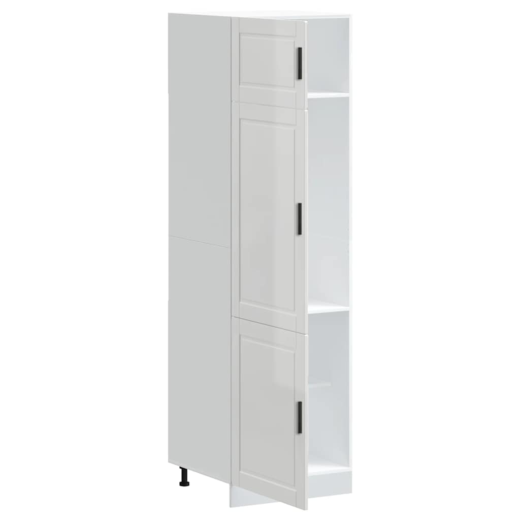 Armadio da Cucina Porto Bianco Lucido in Legno Multistrato 854109