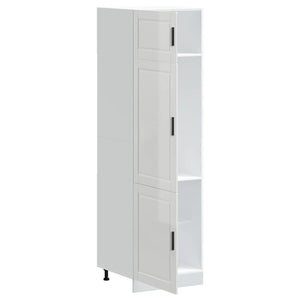 Armadio da Cucina Porto Bianco Lucido in Legno Multistrato 854109