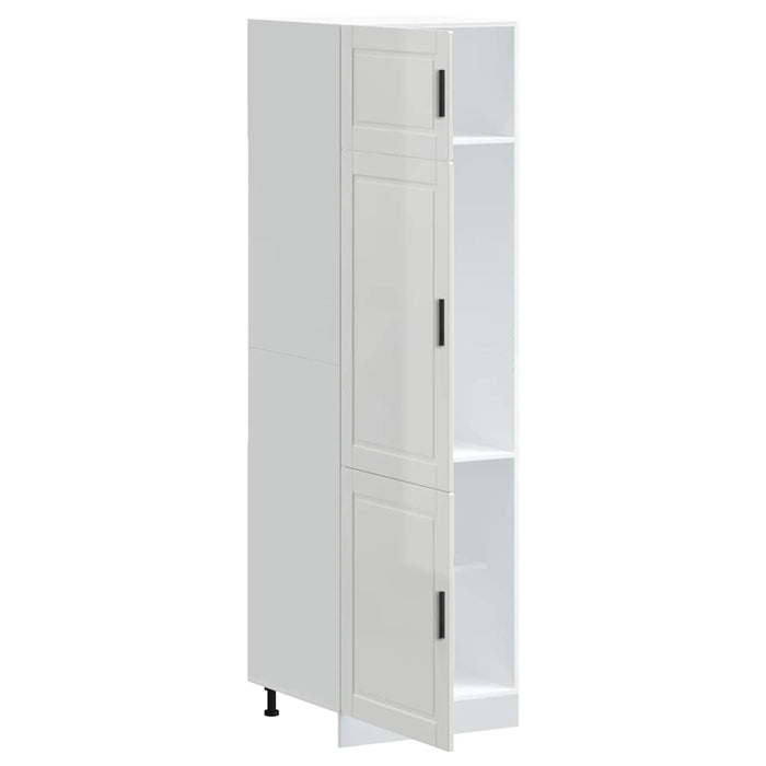 Armadio da Cucina Porto Bianco Lucido in Legno Multistrato 854109
