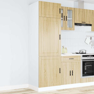 Armadio da Cucina-Credenza da Cucina Porto Rovere Sonoma in Legno Multistrato