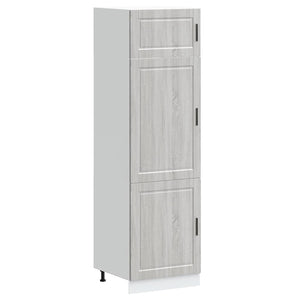 Armadio da Cucina-Credenza da Cucina Porto Grigio Sonoma in Legno Multistrato