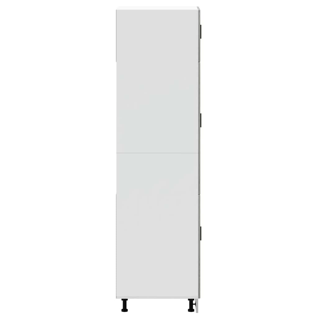 Armadio da Cucina-Credenza da Cucina Porto Grigio Sonoma in Legno Multistrato