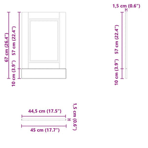 Pannello Lavastoviglie Porto Bianco 45x1,5x67 cm in Truciolato 854127