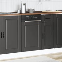 vidaXL Pannello Lavastoviglie Porto Nero 45x1,5x67 cm in Truciolato