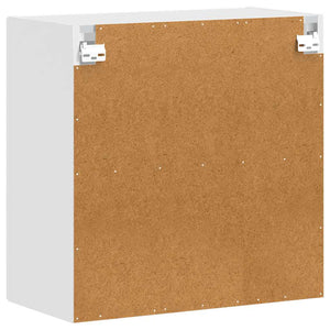 Pensile da Cucina con Porta in Vetro-Mobile Cucina da Parete Porto Bianco 634719