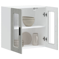 Pensile da Cucina con Porta in Vetro Porto Grigio Cemento 854151