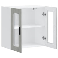 Pensile da Cucina con Porta in Vetro Porto Grigio Cemento 854151