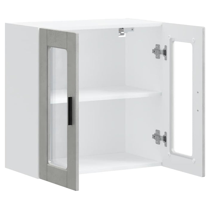 Pensile da Cucina con Porta in Vetro Porto Grigio Cemento 854151