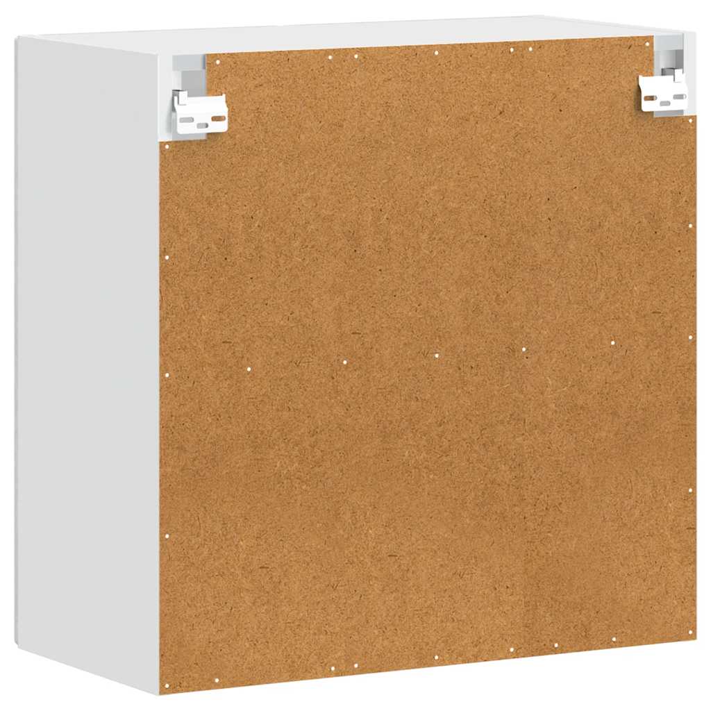 Pensile da Cucina con Porta in Vetro-Mobile Cucina da Parete Porto Grigio Sonoma 188569