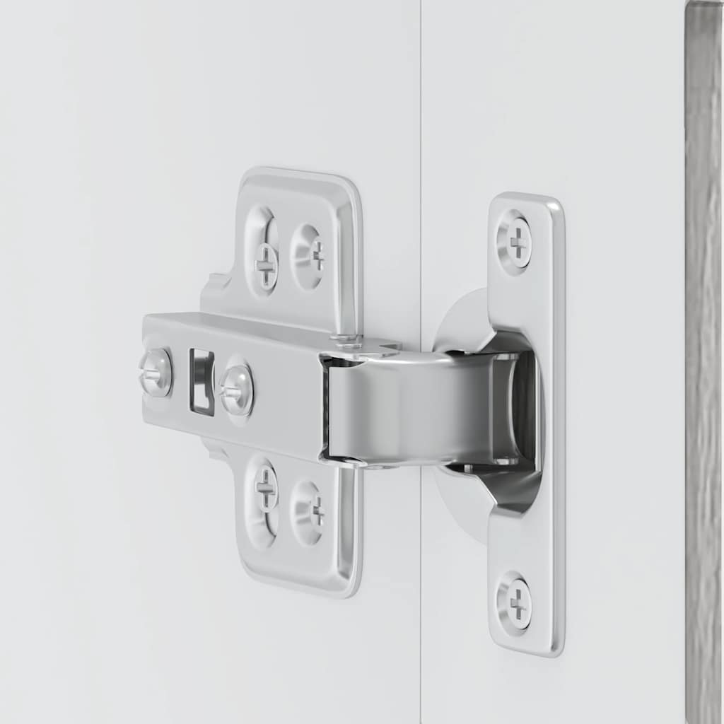 Pensile da Cucina con Porta in Vetro-Mobile Cucina da Parete Porto Grigio Sonoma 188569