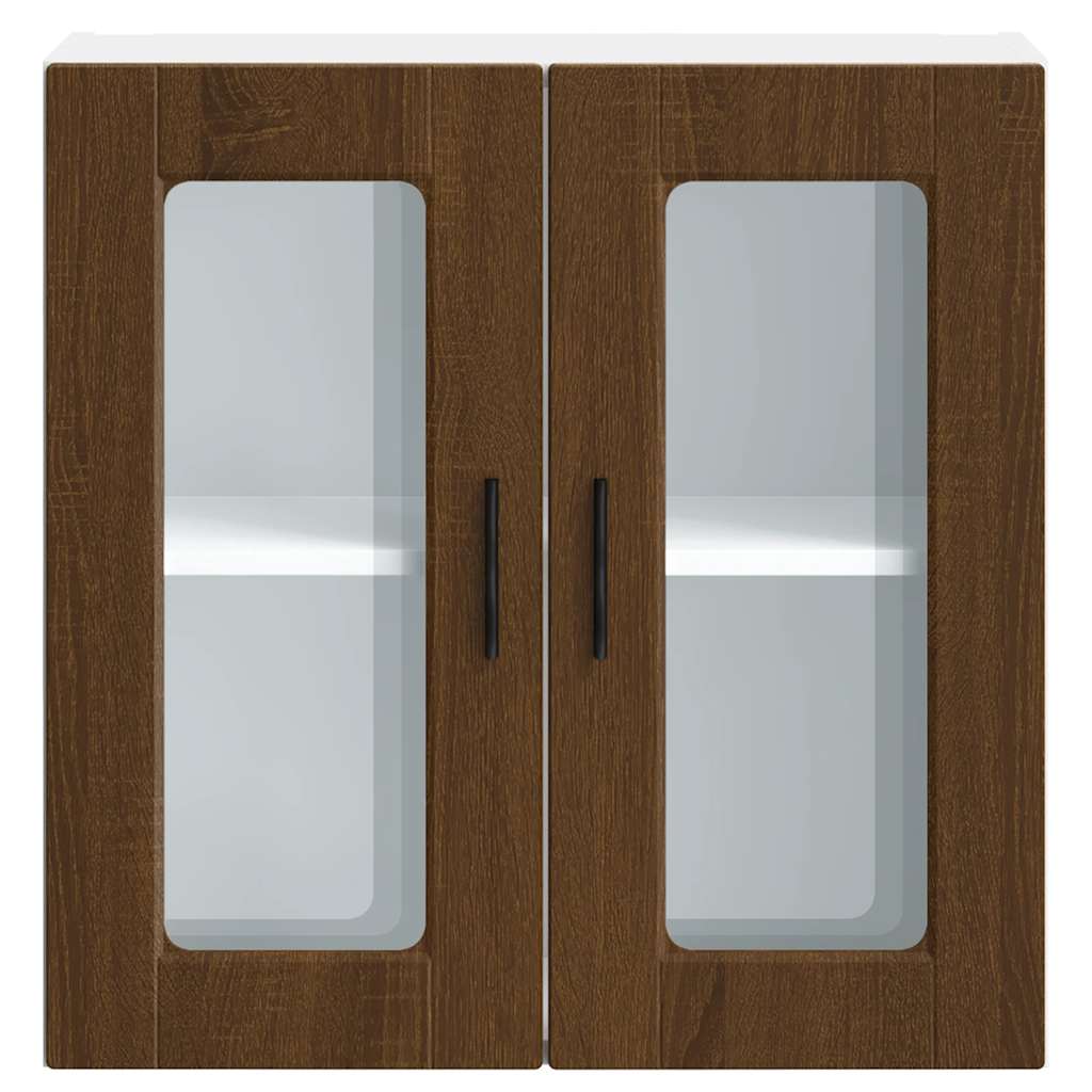 Pensile da Cucina con Porta in Vetro Porto Rovere Marrone 854154