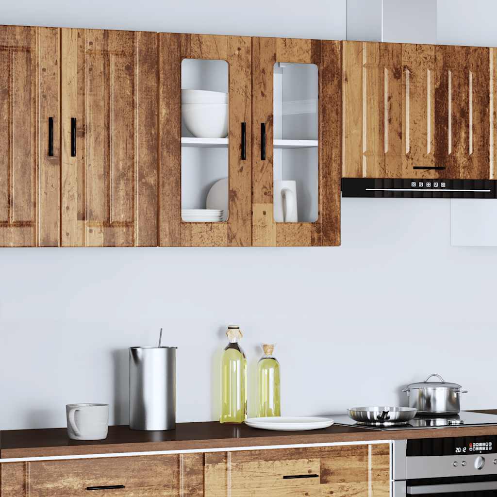 Pensile da Cucina con Porta in Vetro Porto Legno Vecchio 854155