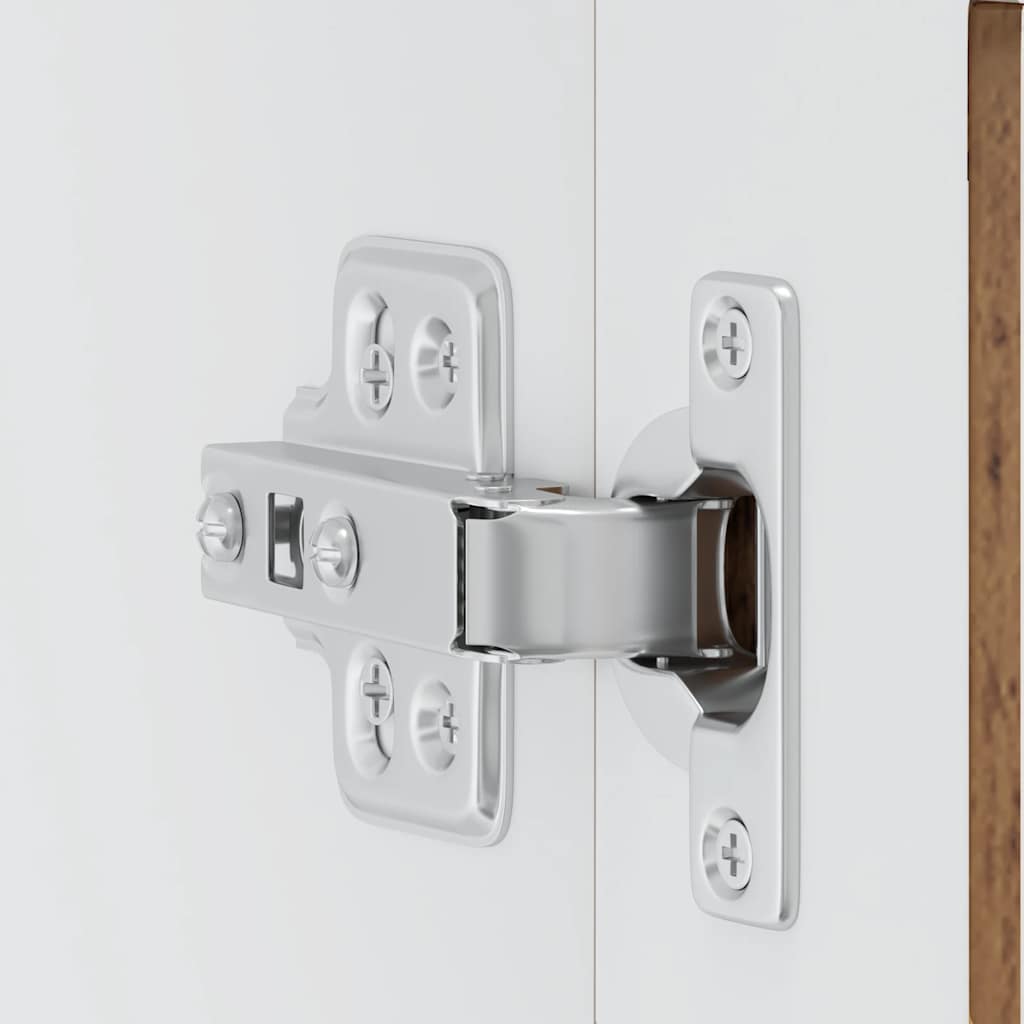 vidaXL Pensile da Cucina con Porta in Vetro Porto Legno Vecchio