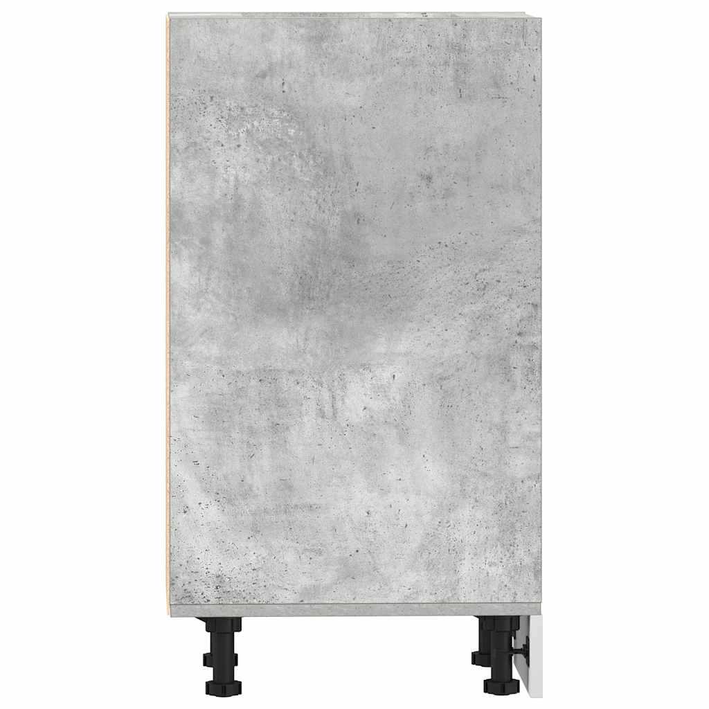 vidaXL Armadio Inferiore “Riga” Grigio Cemento 30x44,5x81,5 cm