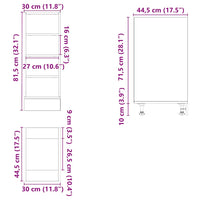 Armadio Inferiore “Riga” Grigio Sonoma 30x44,5x81,5 cm 854198