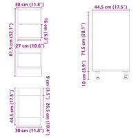 Armadio Inferiore “Riga” Rovere Marrone 30x44,5x81,5 cm 854199