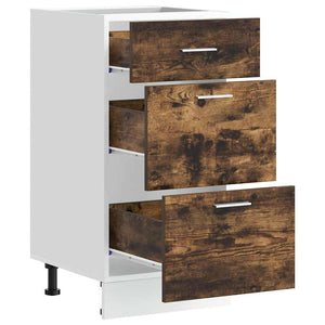 vidaXL Armadio Inferiore “Lyon” Rovere Fumo 40x46x81,5cm