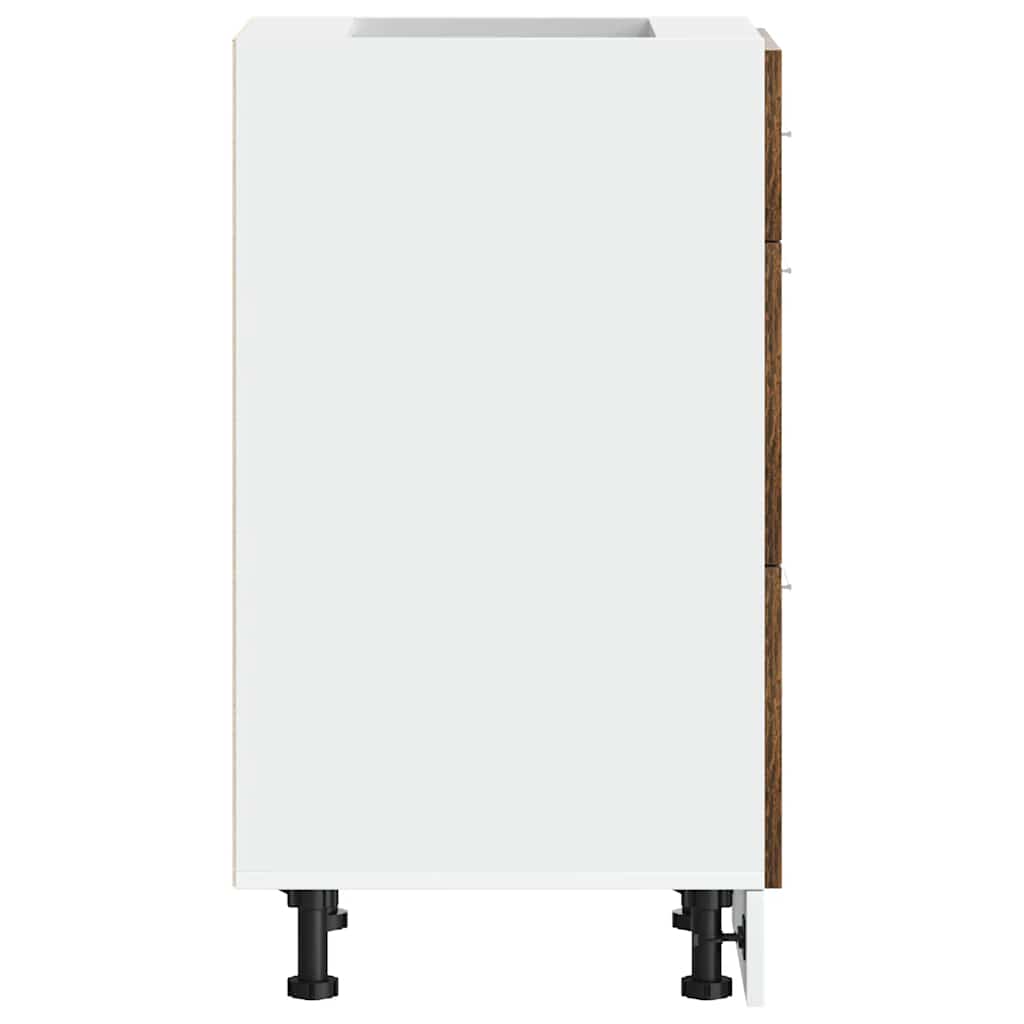 vidaXL Armadio Inferiore “Lyon” Rovere Fumo 40x46x81,5cm