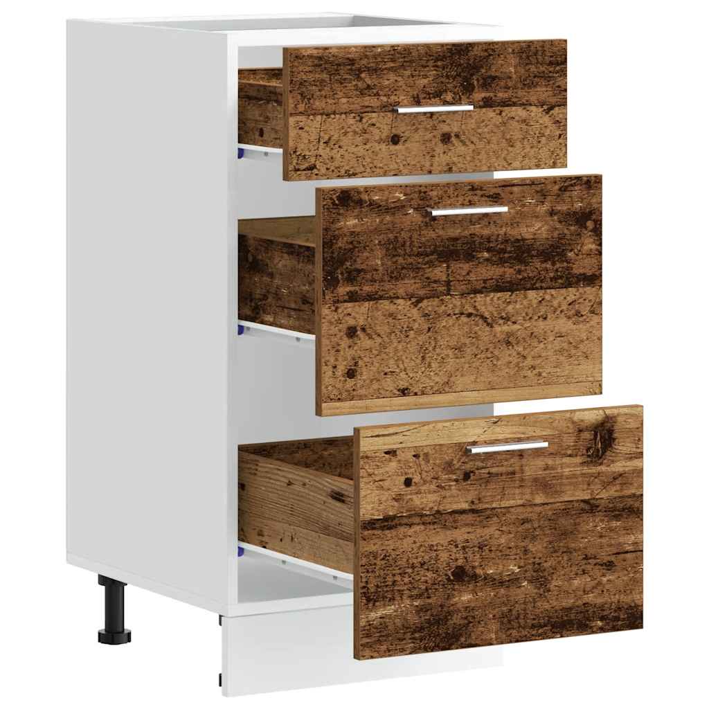 vidaXL Armadio Inferiore “Lyon” Legno Antico 40x46x81,5 cm