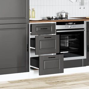 Mobiletto da cucina "Porto" nero in legno ingegnerizzato 854221