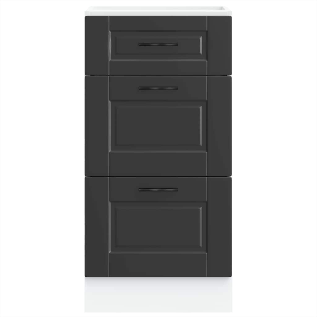Mobiletto da cucina "Porto" nero in legno ingegnerizzato 854221