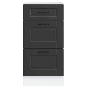 Mobiletto da cucina "Porto" nero in legno ingegnerizzato 854221