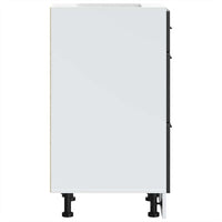 Mobiletto da cucina-Armadio da cucina "Porto" nero in legno ingegnerizzato 231246