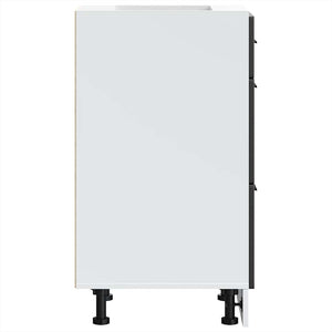 Mobiletto da cucina-Armadio da cucina "Porto" nero in legno ingegnerizzato 231246