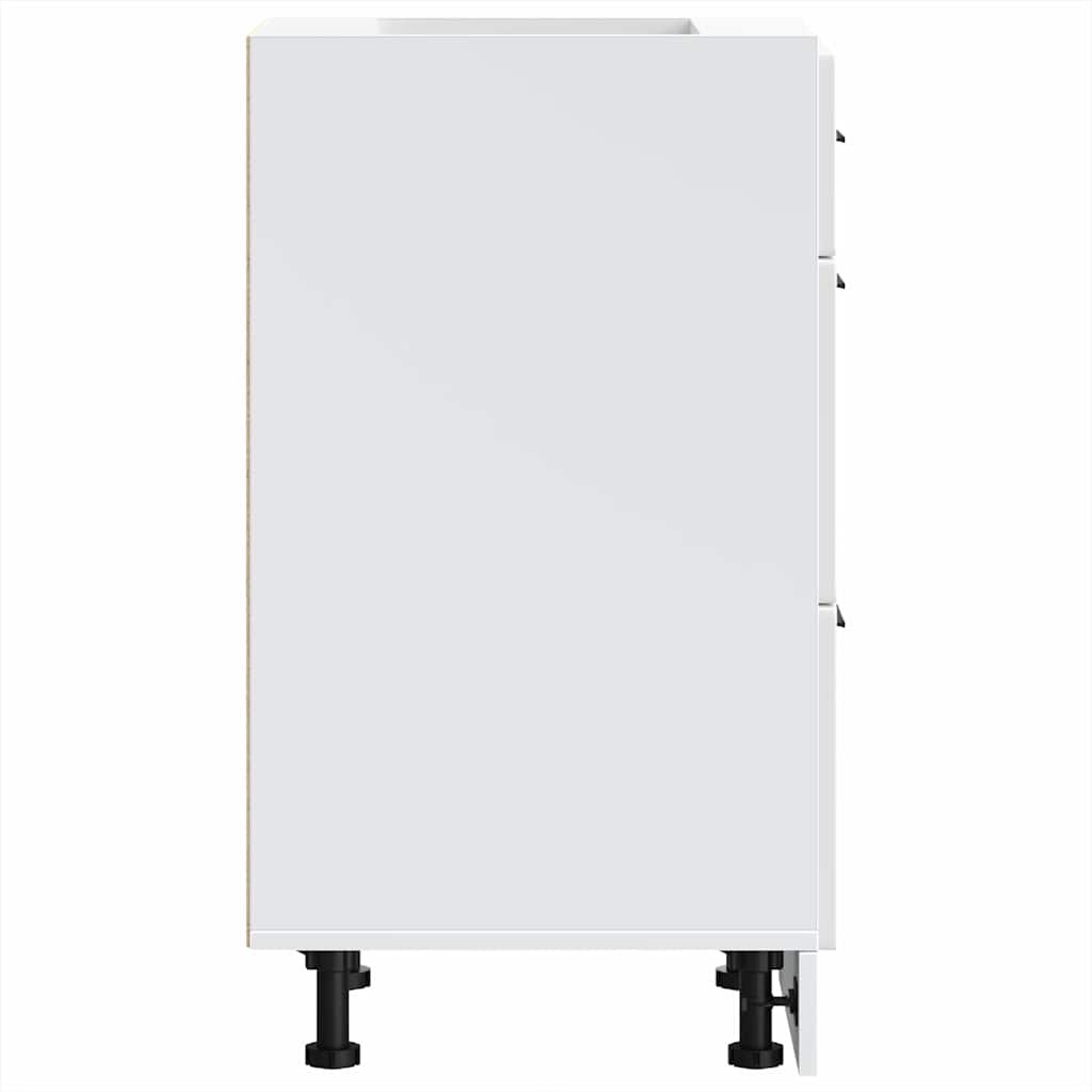 Mobiletto da cucina "Porto" Bianco lucido in legno ingegnerizzato 854222