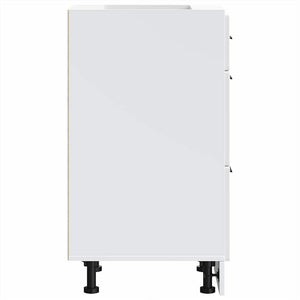 Mobiletto da cucina "Porto" Bianco lucido in legno ingegnerizzato 854222