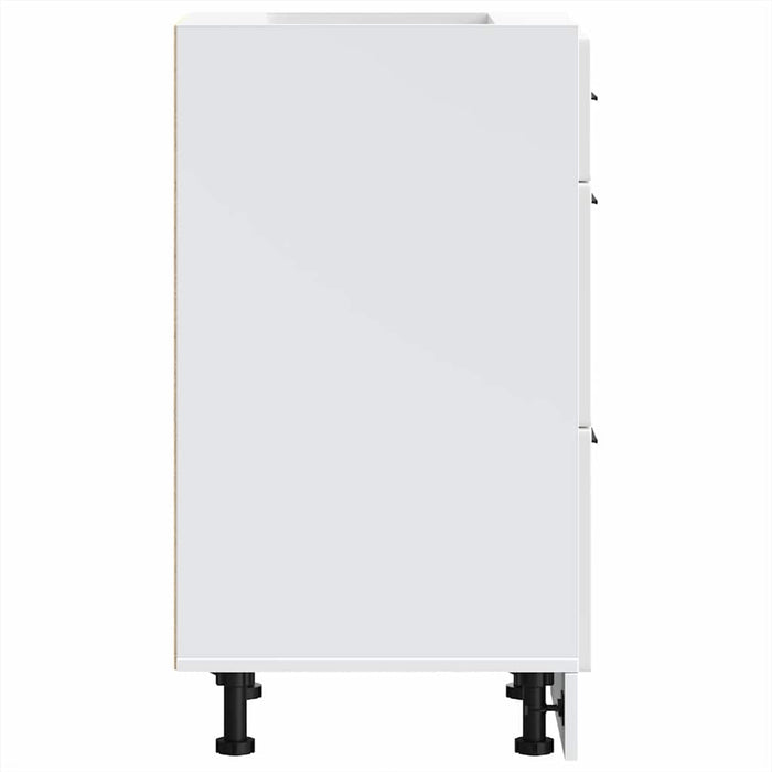 Mobiletto da cucina "Porto" Bianco lucido in legno ingegnerizzato 854222