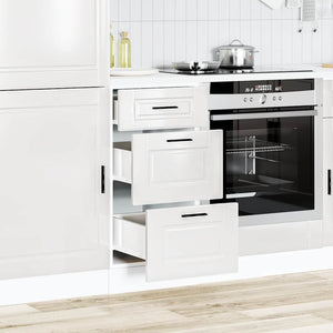 Mobiletto da cucina-Armadio da cucina "Porto" Bianco lucido in legno ingegnerizzato 206225