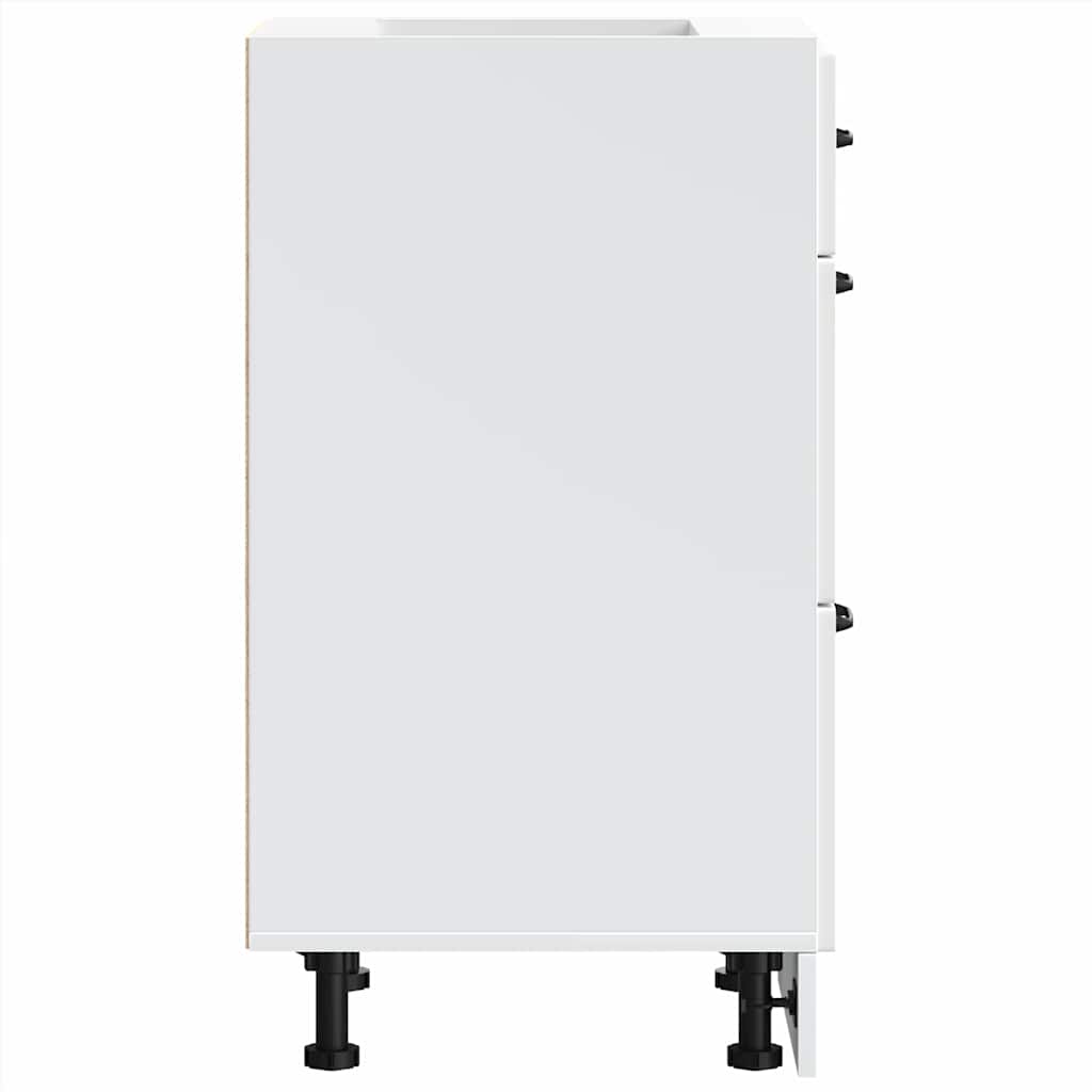 vidaXL Base da Cucina Lucca Bianco in Legno Multistrato