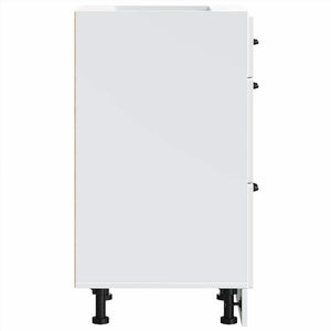 vidaXL Base da Cucina Lucca Bianco in Legno Multistrato