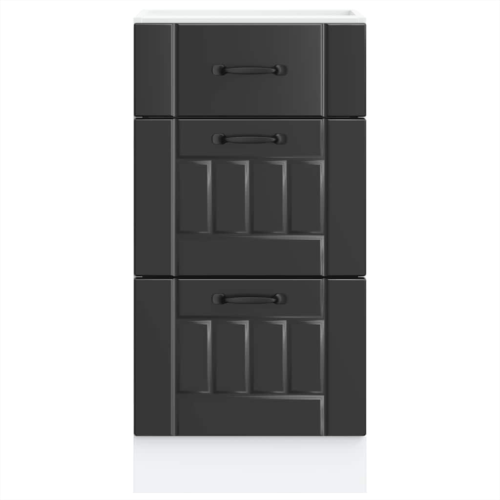 Mobiletto da cucina "Lucca" Nero in legno ingegnerizzato 854231