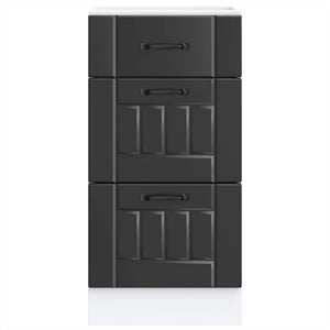 Mobiletto da cucina "Lucca" Nero in legno ingegnerizzato 854231