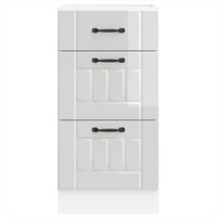 Mobiletto da cucina "Lucca" Bianco lucido in legno ingegnerizzato 854232