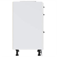 vidaXL Base da Cucina Lucca Bianco Lucido in Legno Multistrato