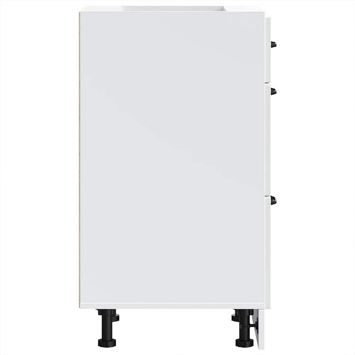 vidaXL Base da Cucina Lucca Bianco Lucido in Legno Multistrato