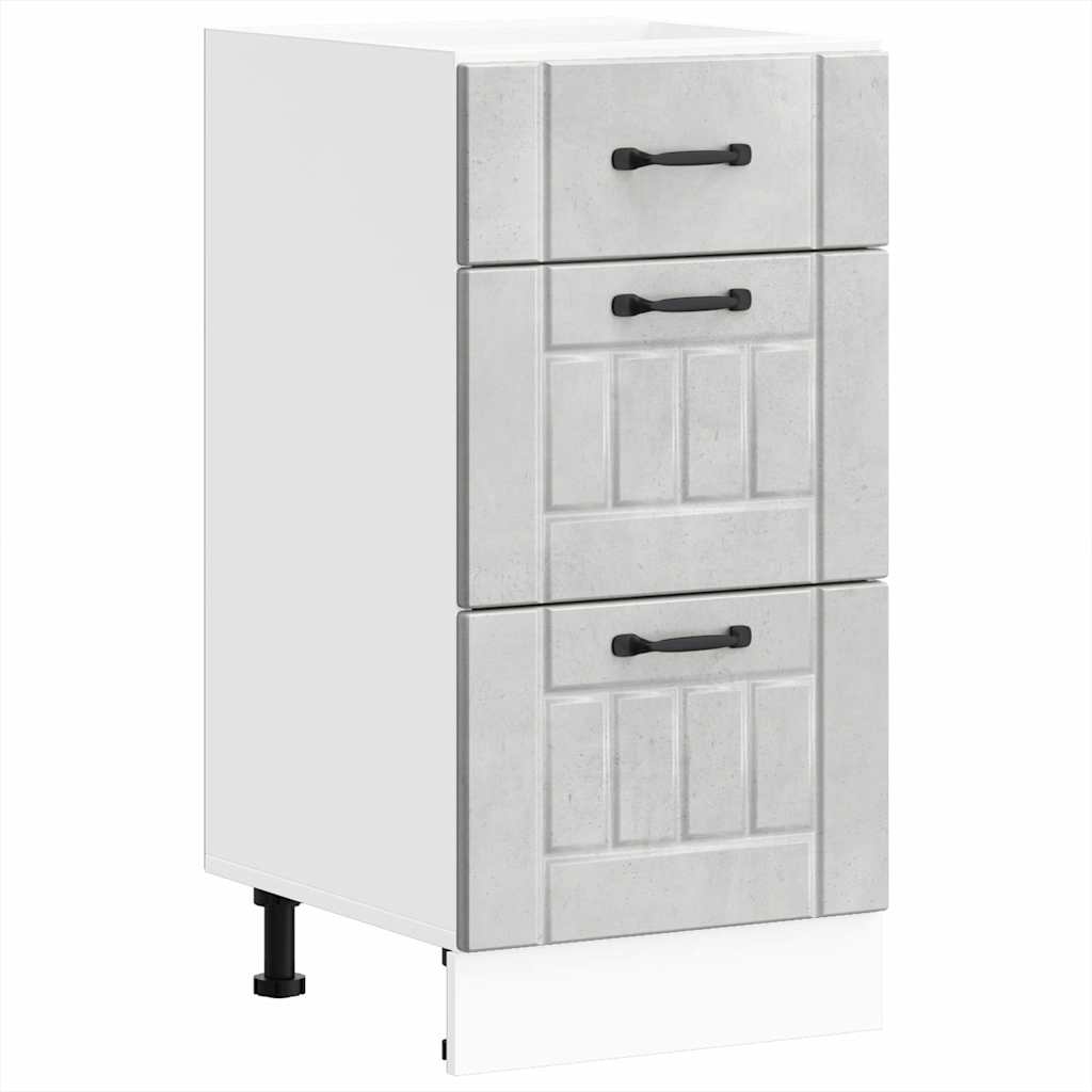 Base da Cucina-Mobile Base da Cucina Lucca Grigio Cemento in Legno Multistrato 165967